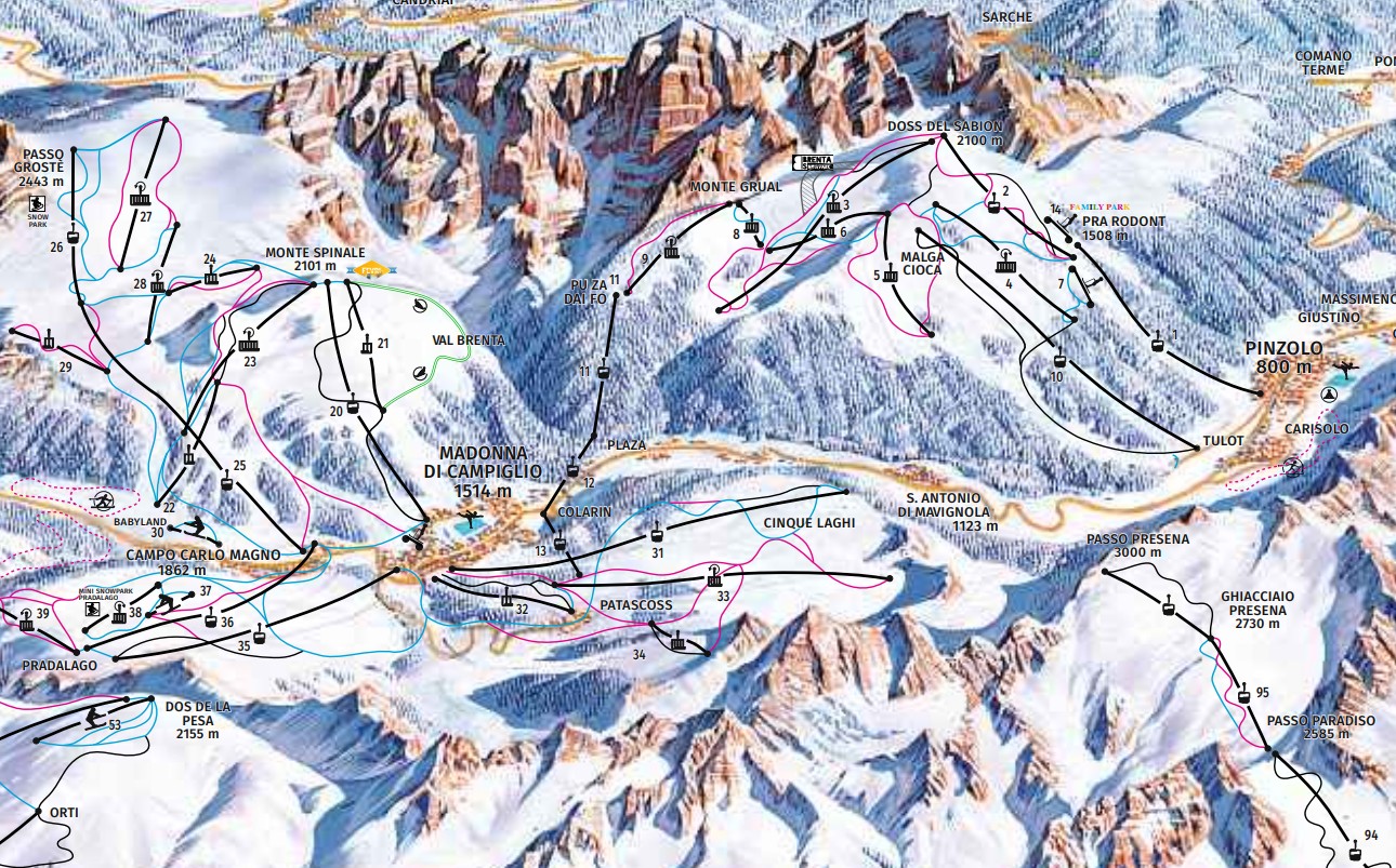 Pinzolo Skimap